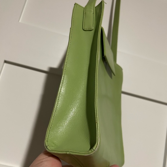 Hobo international tote / Shoulder bag Lime Green Leather Retro - Picture 4 of 9